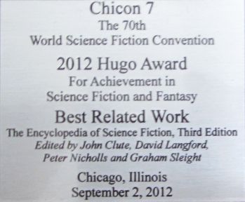 2012 Hugo plaque